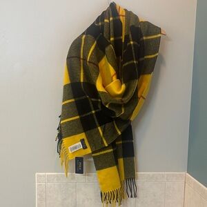 Polo by Ralph Lauren Yellow, Black, and Red Scarf NEW Unisex